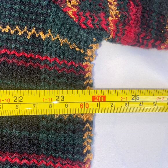 Karen Scott Tartan plaid christmas cardigan sweater 1X cottagecore cabin mom - Picture 4 of 5